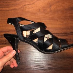 strappy black Michael Kors heels